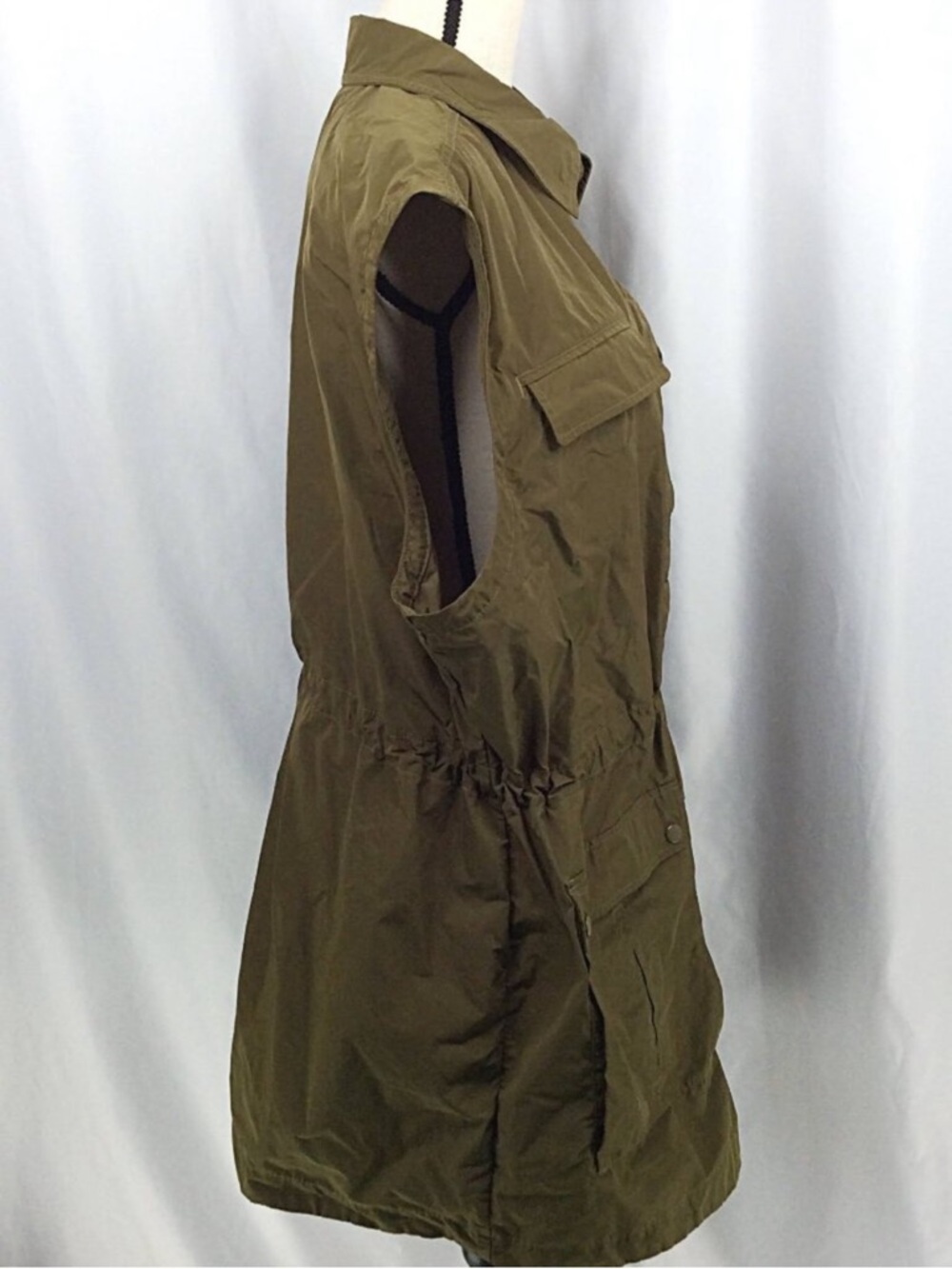 Athleta Olive Green Utility Vest-Womens plus - Picture 4 of 6